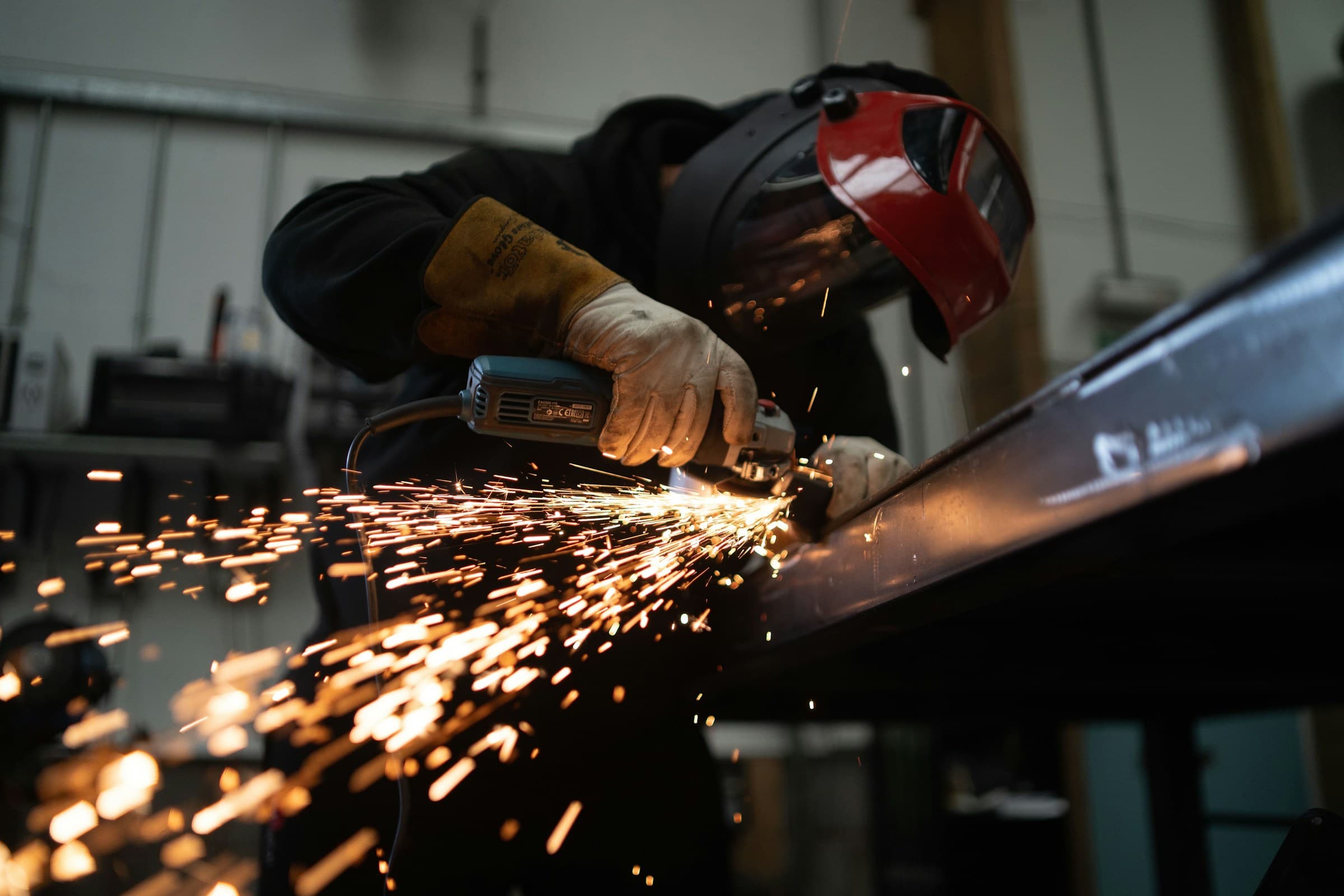 Metal fabrication with sparks